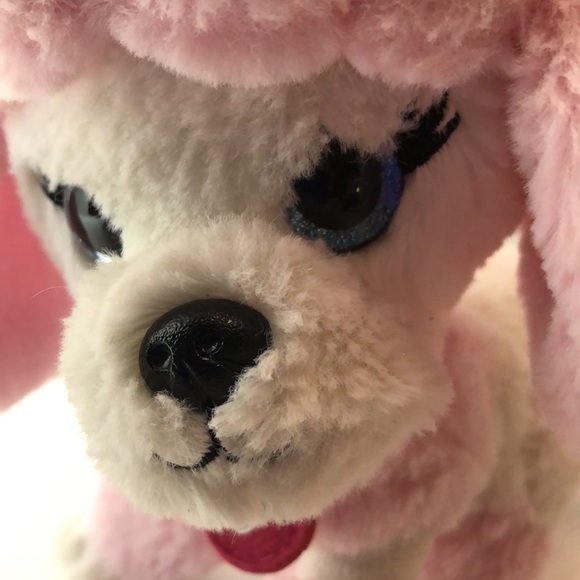 Barbie Pet Pink Poodle Blue Sparkly Eyes Just Play Mattel 7” Plush - Picture 5 of 5
